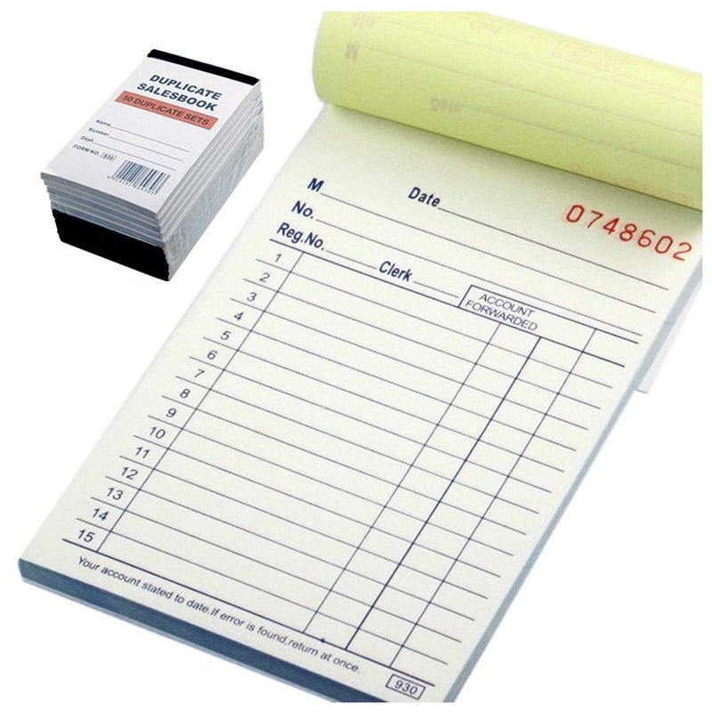 10 Pack Lot Small Sales Book Order Receipt Invoice Book Carbonless Copy (50 Sets 3.5" X 5.5")